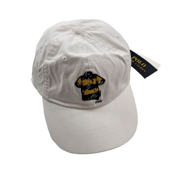 Polo Ralph Lauren Rugby-Shirt Twill Ball Cap Mens OS Embroidered‎ Leather Strap - Picture 1 of 7